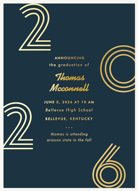 Inline Year Graduation Invitations
