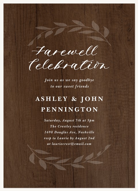 Farmhouse Farewell Party Invitations
