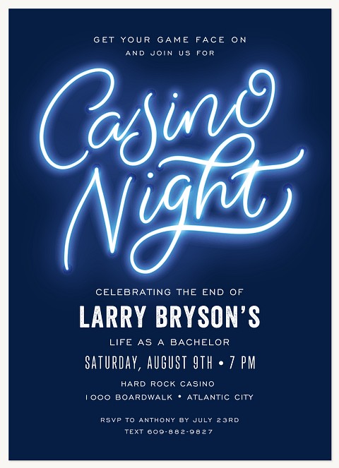 Neon Night Party Invitations