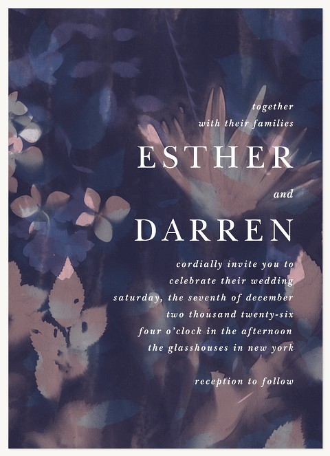 Sun Print Wedding Invitations