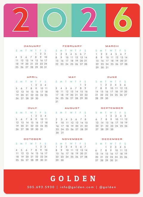 Joyful Colors Business Holiday Magnets