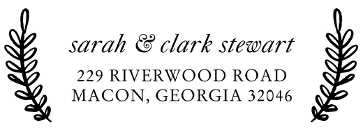 Framed in Foliage | Custom Rubber Stamps