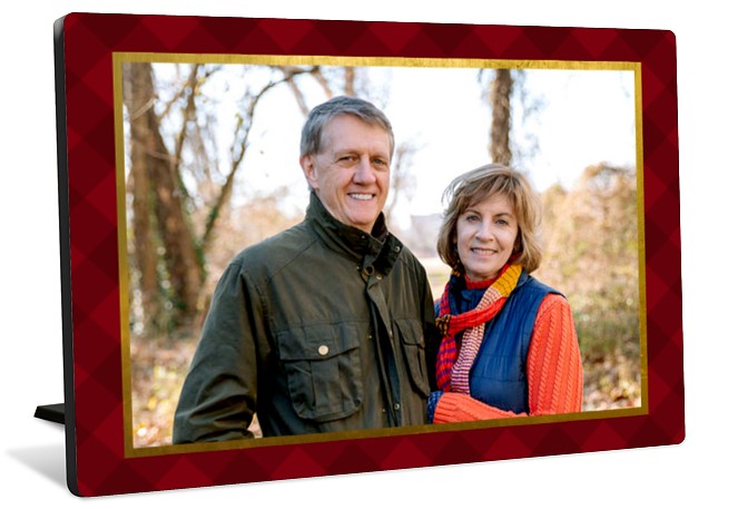 Glitzy Gingham Tabletop Photo Panel