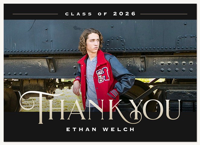 Timeless Gratitude Graduation Thank You Cards