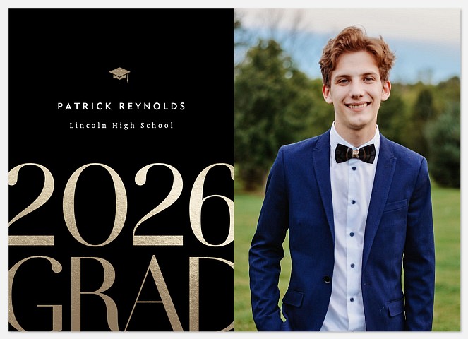 Golden Statement Graduation Cards