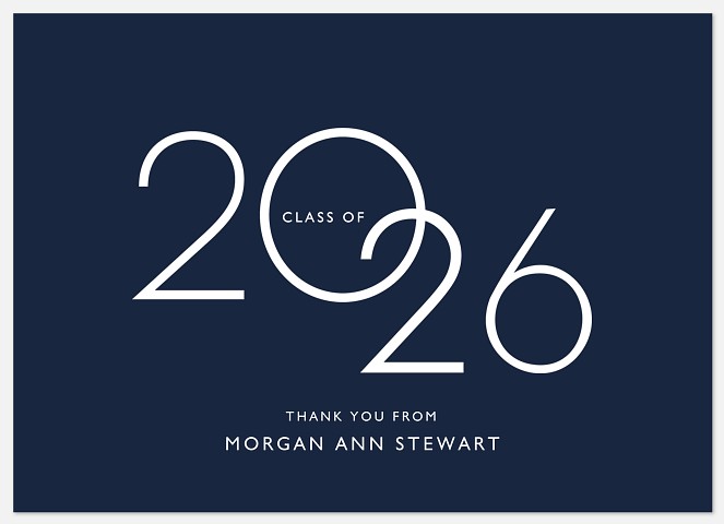 Modern Year Thank You Cards 