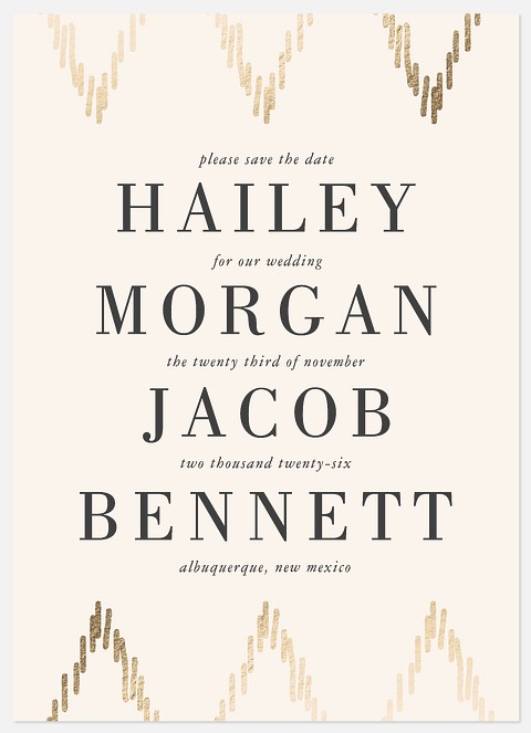 Chevron Elegance Save the Date Photo Cards