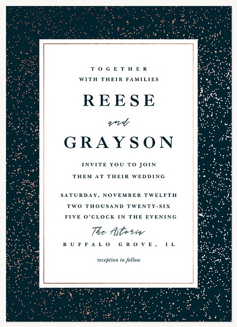 Gilded Flecks Wedding Invitations