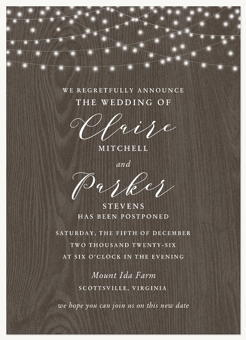 Twinkled Romance Change the Date Cards