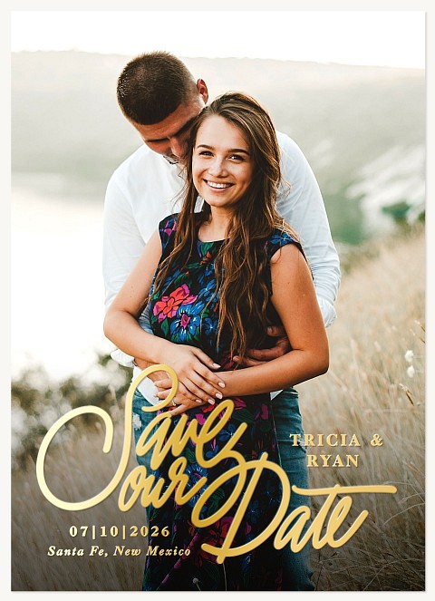 In Script Save the Date Cards