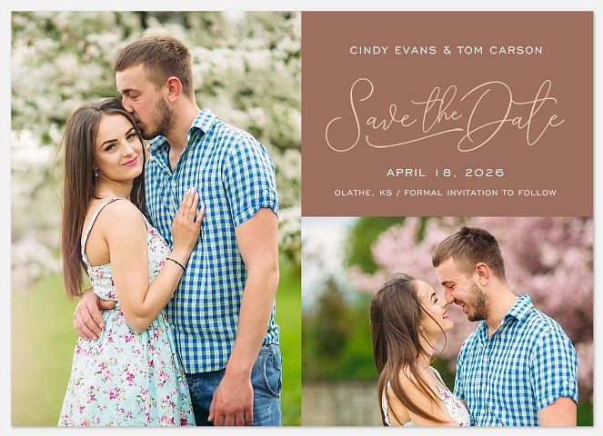 Sienna Duo Save the Date Photo Cards