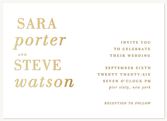 Uptown Wedding Invitations