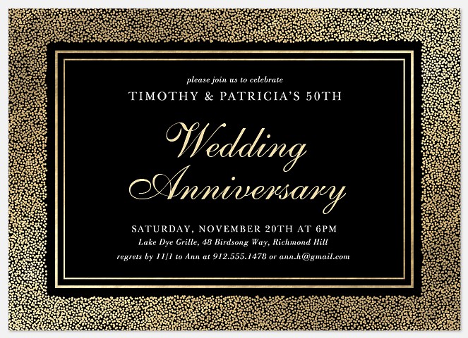 Glimmer Anniversary Invitations