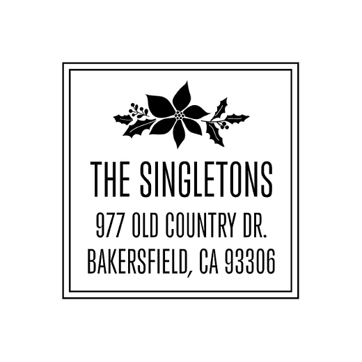 Poinsettia Post | Custom Rubber Stamps