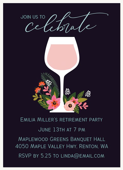 Rose Elegance Party Invitations