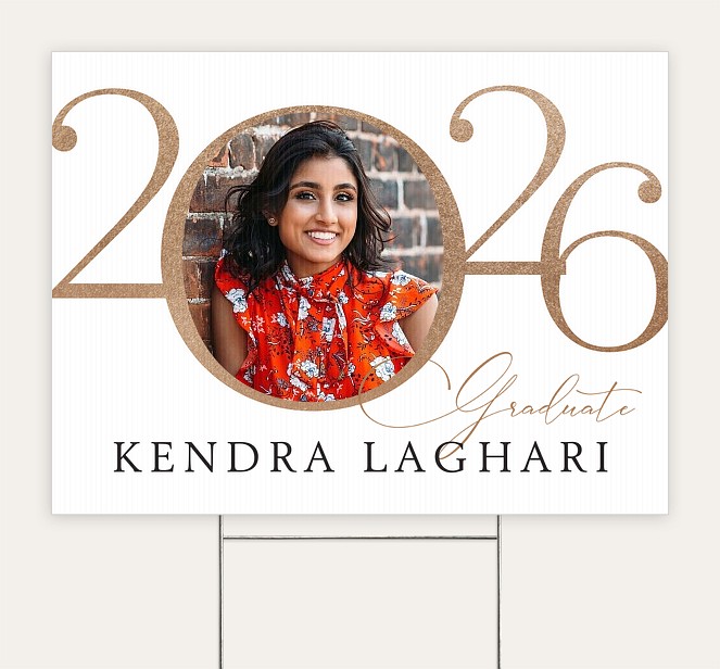 Shimmering Number Custom Yard Signs