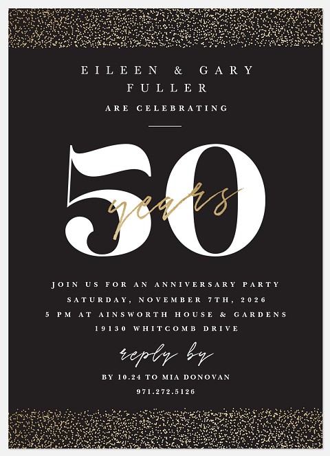 Anniversary Sparkle Anniversary Invitations