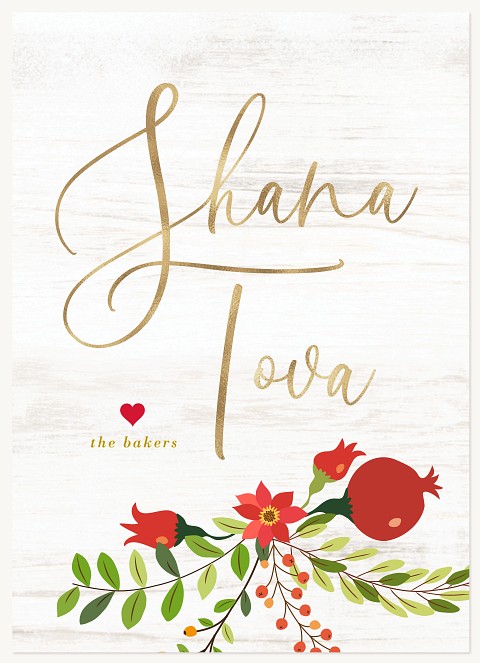 Rustic Blooms Rosh Hashanah cards