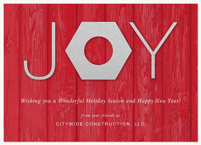 Construction Joy Business Holiday Cards