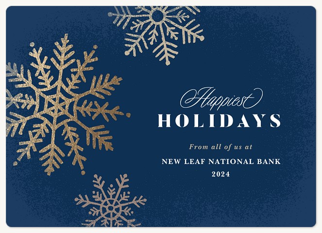 Golden Snowfall Holiday & Christmas Magnet Cards