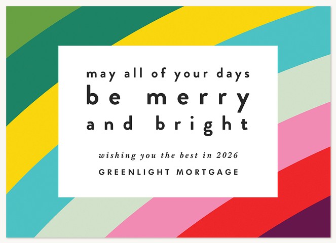 Merry Rainbow Business Holiday Cards