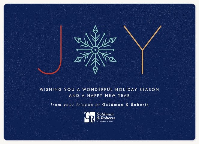 Joyful Snowflake Holiday & Christmas Magnet Cards