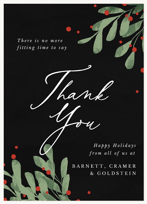 Thankful Mistletoe Business Holiday Cards