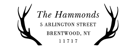 Woodland Antlers | Custom Rubber Stamps