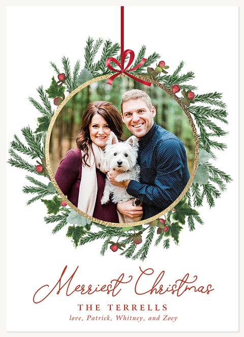 Wreath Around Christmas Cards