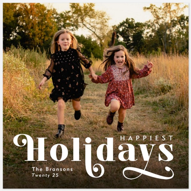 Retro Flair Holiday Photo Cards