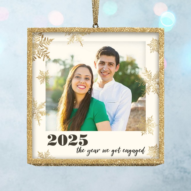 Golden Winter Personalized Ornaments