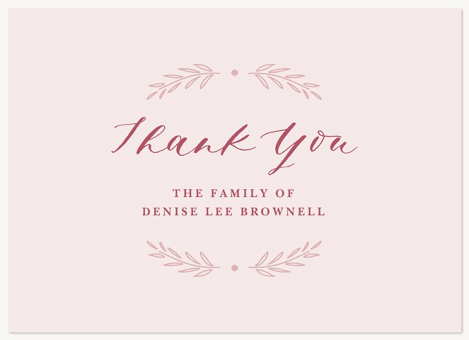 Blush Wreath Memorial & Sympathy Cards