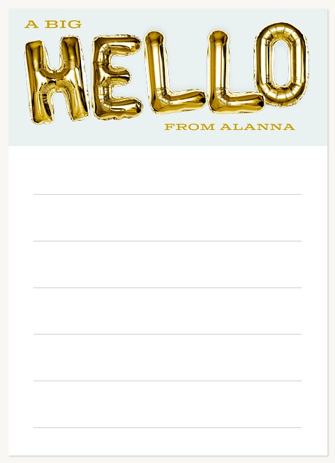 Hello Balloons Stationery