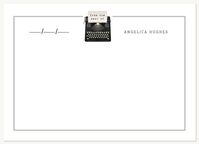 Antique Typewriter Stationery