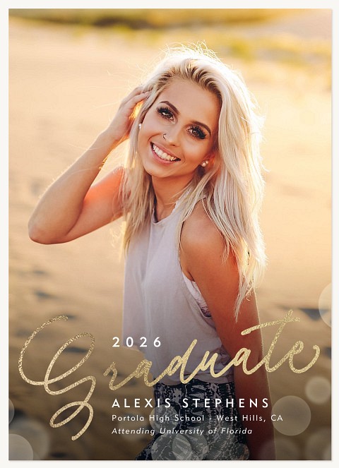 Brilliant Bokeh Graduation Announcements