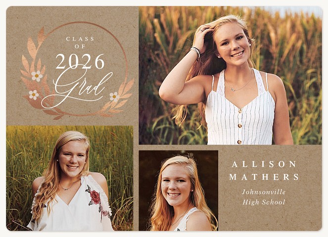 Hoop Wreath Graduation Cards