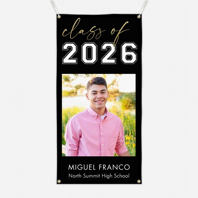 Varsity Scholar Graduation Photo Banner  Graduation Banners
