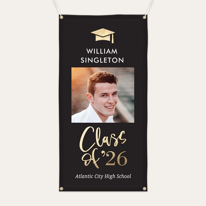 Modern Class Graduation Photo Banner  Custom Banners