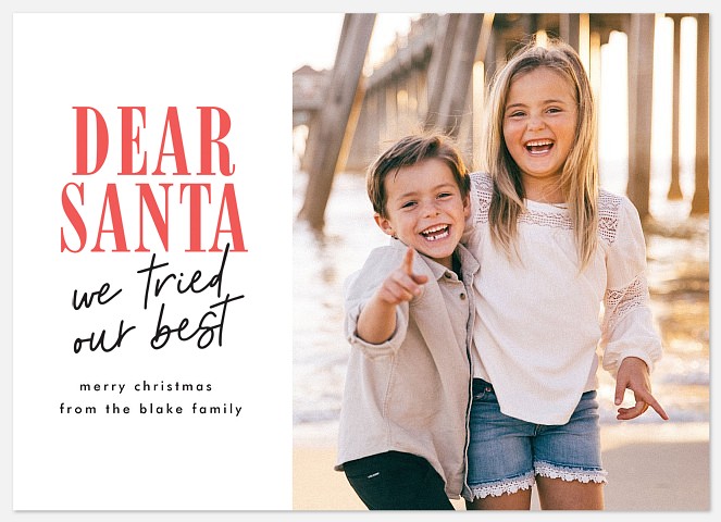 Tried Our Best Holiday Photo Cards