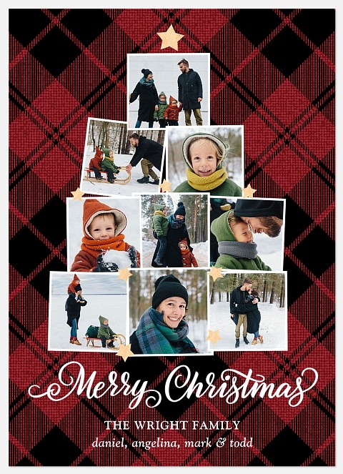 Festive Family Tree Holiday Photo Cards
