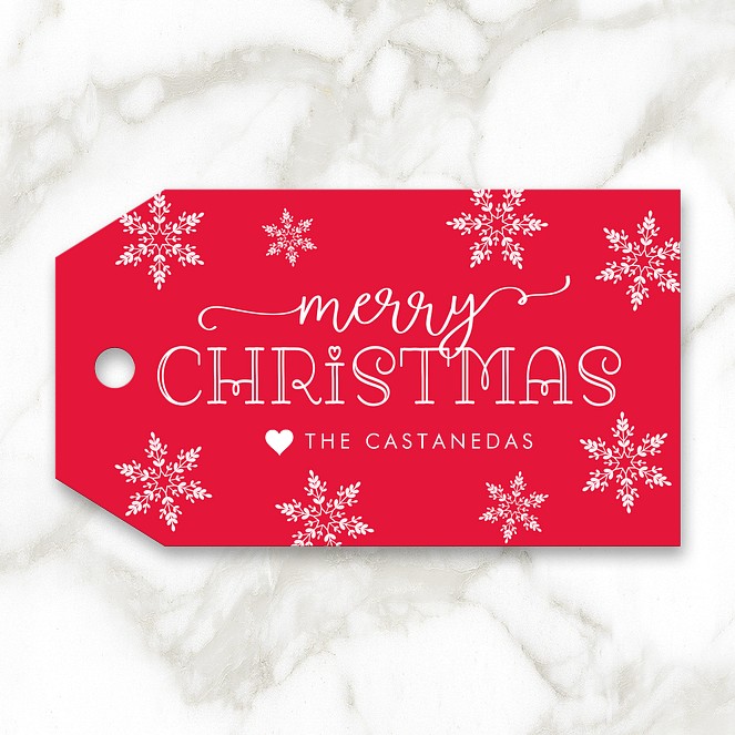 Snow Flurries Custom Gift Tags