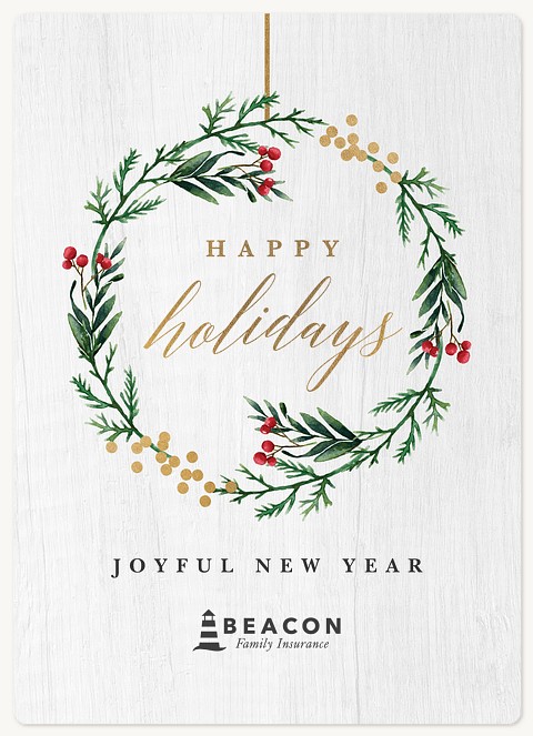 Foraged Frame Holiday & Christmas Magnet Cards