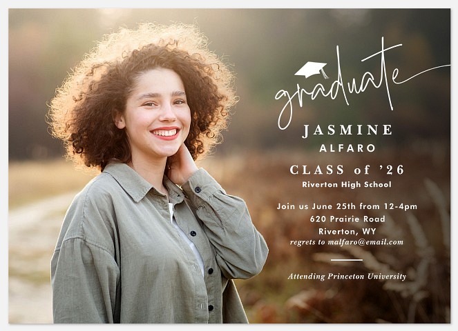 Angled Script Graduation Cards