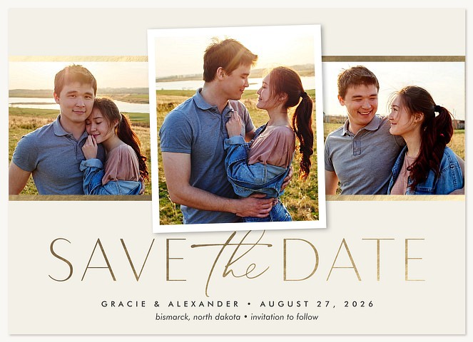 Classic Trio Save the Date Cards