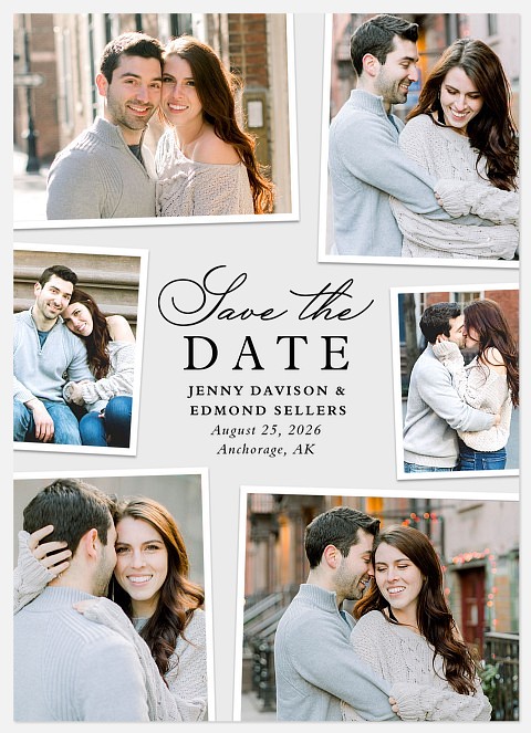 Angled Snapshots Save the Date Photo Cards