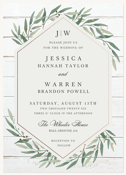Geo Garden Wedding Invitations