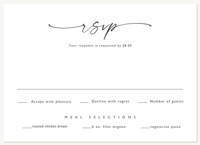 Easygoing Wedding RSVP Cards