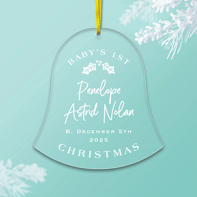 Holly Baby Personalized Ornaments