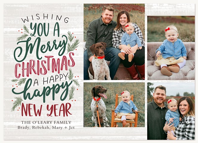 Jolly Sprigs Personalized Holiday Cards