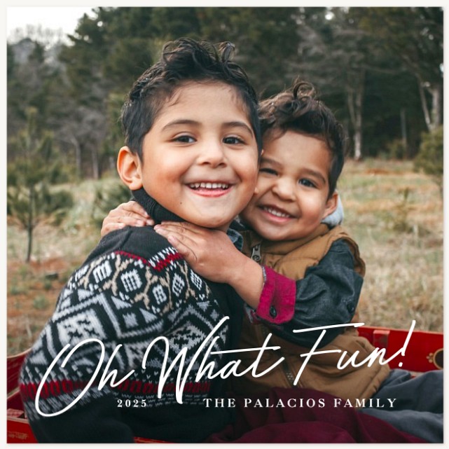 Fun Script Personalized Holiday Cards